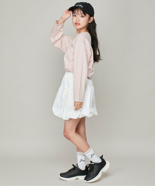 JENNI love（ジェニィラブ）の「大好評につき再入荷！【ウエスト調整可】リボン付きタフタバルーンスカパン（スカート・キッズ・オフホワイト/グレー/アイボリー/ブラック・130cm/140cm/150cm/160cm）」の15枚目の写真