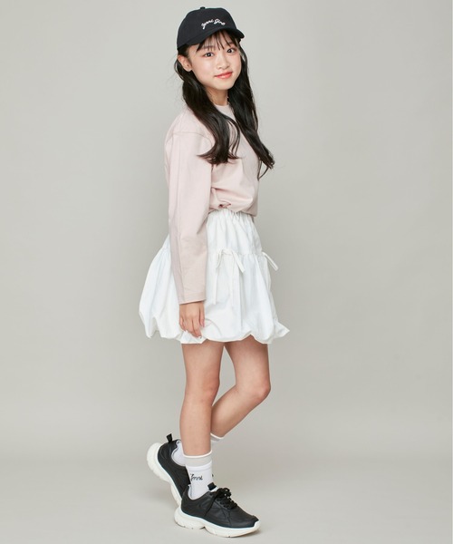 JENNI love（ジェニィラブ）の「大好評につき再入荷！【ウエスト調整可】リボン付きタフタバルーンスカパン（スカート・キッズ・オフホワイト/グレー/アイボリー/ブラック・130cm/140cm/150cm/160cm）」の17枚目の写真