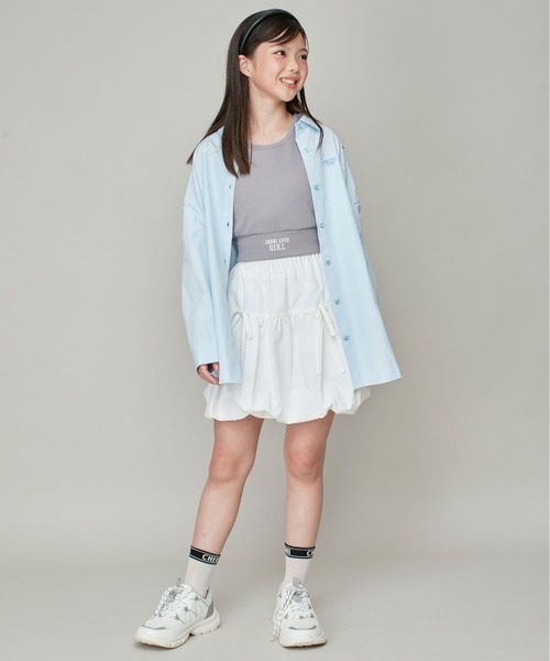 JENNI love（ジェニィラブ）の「大好評につき再入荷！【ウエスト調整可】リボン付きタフタバルーンスカパン（スカート・キッズ・オフホワイト/グレー/アイボリー/ブラック・130cm/140cm/150cm/160cm）」の18枚目の写真