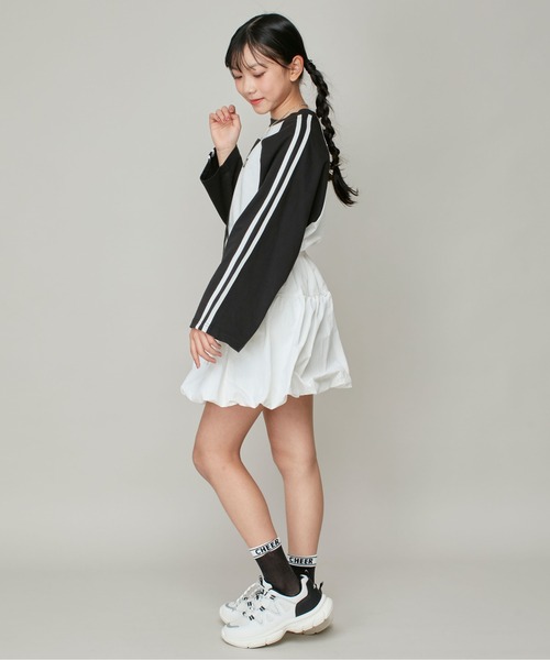 JENNI love（ジェニィラブ）の「大好評につき再入荷！【ウエスト調整可】リボン付きタフタバルーンスカパン（スカート・キッズ・オフホワイト/グレー/アイボリー/ブラック・130cm/140cm/150cm/160cm）」の21枚目の写真