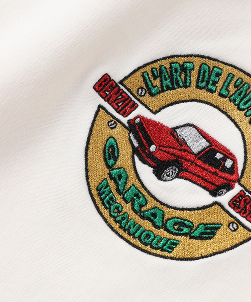 KAR / L'ART DE L'AUTOMOBILE 白スウェット セール】KAR / L'Art de L'Automobile SWEATSHIRTS ANNVERSARY