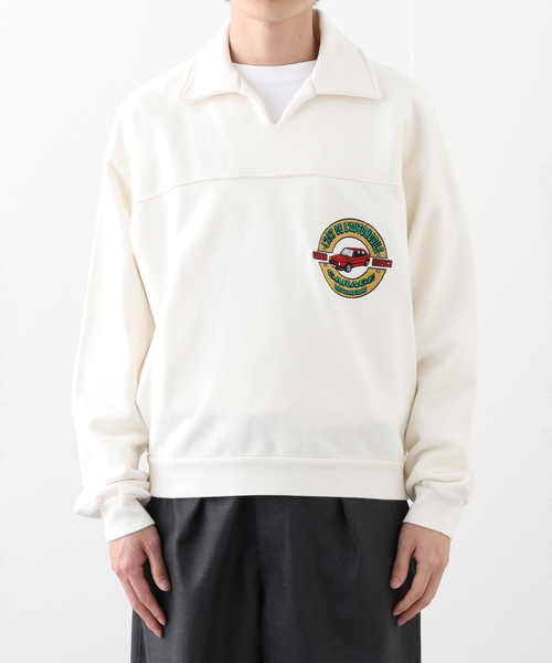 KAR / L'ART DE L'AUTOMOBILE 白スウェット セール】KAR / L'Art de L'Automobile SWEATSHIRTS ANNVERSARY