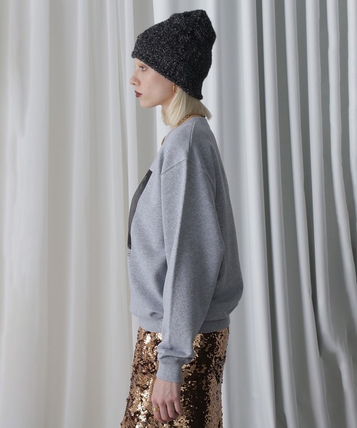ROSE BUD（ローズバッド）の「【WEB・一部店舗限定】PHOT PRINT SWEAT（スウェット・レディース・ブラック/グレー・ONE SIZE）」の14枚目の写真