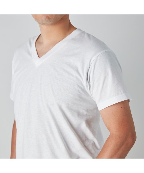 Hawkins（ホーキンス）の「G.T.HAWKINS/GTホーキンス VネックTシャツ 綿100% 2枚組（Tシャツ/カットソー・メンズ・ホワイト/ブラック/杢グレー・MEDIUM/LARGE/X-LARGE）」の9枚目の写真