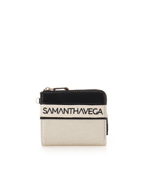 SAMANTHAVEGA(サマンサベガ)の「ロゴテープ折財布(財布・レディース・ブラック/ブラウン/ライトブルー/オフホワイト/ピンク・FREE)」の2枚目の写真