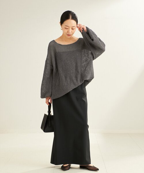 plage（プラージュ）の「《追加》TSUMUGI balloon プルオーバー（ニット/セーター・レディース・アイボリー/サックスブルー/チャコールグレー・FREE）」の5枚目の写真