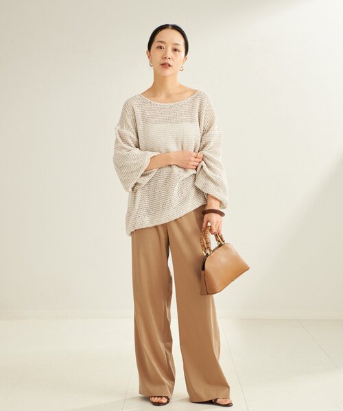 plage（プラージュ）の「《追加》TSUMUGI balloon プルオーバー（ニット/セーター・レディース・アイボリー/サックスブルー/チャコールグレー・FREE）」の7枚目の写真