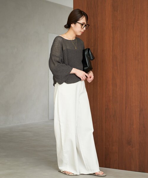 plage（プラージュ）の「《追加》TSUMUGI balloon プルオーバー（ニット/セーター・レディース・アイボリー/サックスブルー/チャコールグレー・FREE）」の12枚目の写真