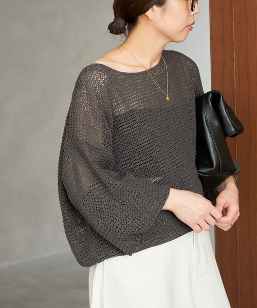 plage（プラージュ）の「《追加》TSUMUGI balloon プルオーバー（ニット/セーター・レディース・アイボリー/サックスブルー/チャコールグレー・FREE）」の16枚目の写真