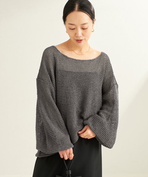plage（プラージュ）の「《追加》TSUMUGI balloon プルオーバー（ニット/セーター・レディース・アイボリー/サックスブルー/チャコールグレー・FREE）」の20枚目の写真