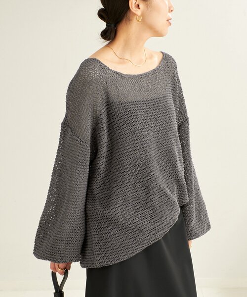 plage（プラージュ）の「《追加》TSUMUGI balloon プルオーバー（ニット/セーター・レディース・アイボリー/サックスブルー/チャコールグレー・FREE）」の21枚目の写真