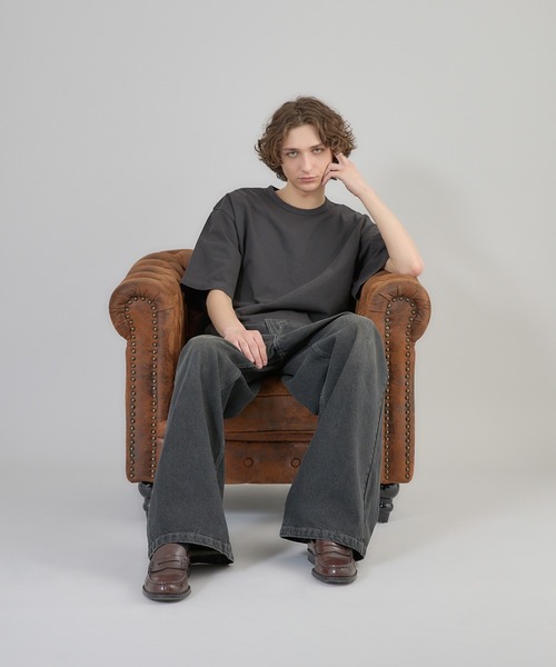 Regen Glanz（レーゲングランツ）の「pigment-dyed cropped T-shirt/クロップドピグメントTシャツ（Tシャツ/カットソー・メンズ・ブラック/ネイビー/グレー・LARGE/MEDIUM）」の11枚目の写真