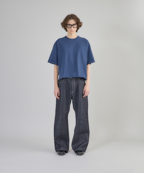 pigment-dyed cropped T-shirt/クロップドピグメントTシャツ（T
