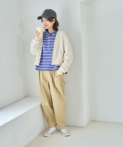 セール】【ONKUL掲載商品】ヘンリーネックマルチボーダープル