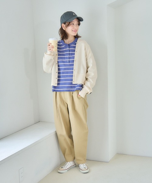 studio CLIP＊ヘンリーネックマルチボーダープルオーバー SALE／70%OFF】studio CLIP 【ONKUL掲載商品】ヘンリーネック