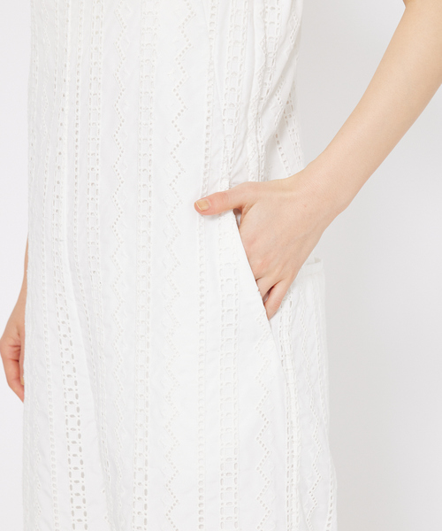 qualite(カリテ)の「オーバーレースサロペット(サロペット/オーバーオール・レディース・オフホワイト/ブラック・38/36)」の12枚目の写真