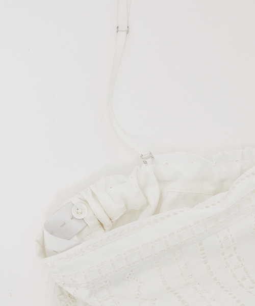 qualite(カリテ)の「オーバーレースサロペット(サロペット/オーバーオール・レディース・オフホワイト/ブラック・38/36)」の14枚目の写真