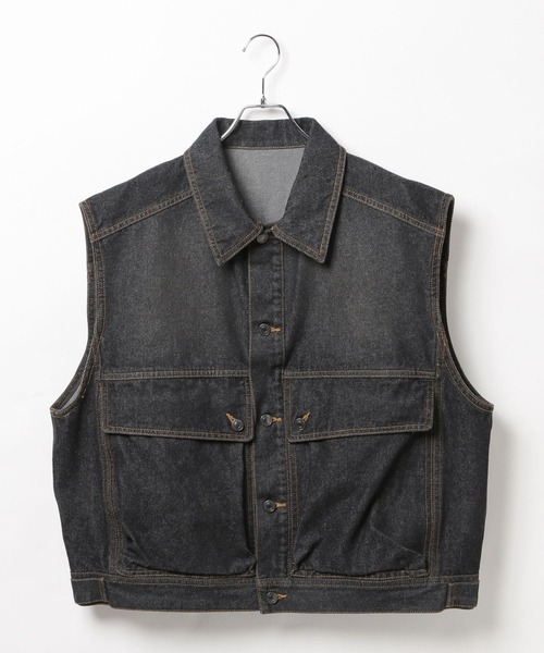 PBLIM（ページボーイリム）の「《UNISEX》アソートベスト（デニムジャケット・レディース・ブルー/ブラック/レオパード・FREE）」の21枚目の写真