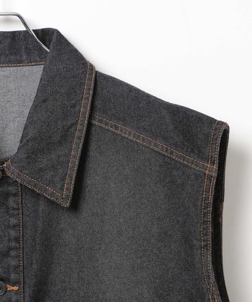 PBLIM（ページボーイリム）の「《UNISEX》アソートベスト（デニムジャケット・レディース・ブルー/ブラック/レオパード・FREE）」の19枚目の写真