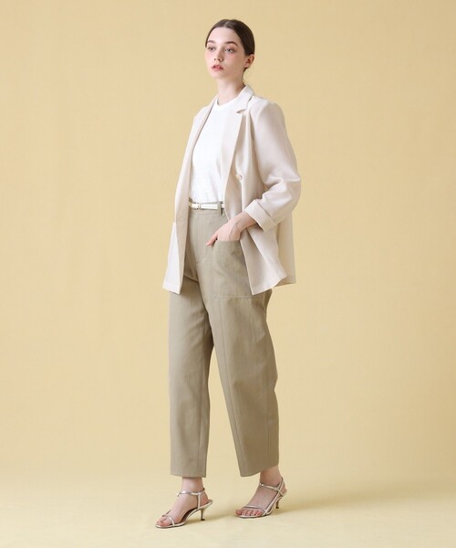 ANAYI（アナイ）の「チノポケット付きバレルパンツ（その他パンツ・レディース・カーキ/ネイビー・36/38）」の8枚目の写真