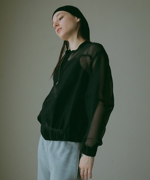 新品 MANOF SHEER VOLUME SLEEVE BLOUSON