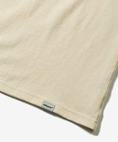 rehacer（レアセル）の「rehacer : Breathe Flower Vintage Wash T-Shirt / ブレスフラワービンテージウオッシュTシャツ（Tシャツ/カットソー・メンズ・スミクロ/ベージュ・SMALL/MEDIUM/LARGE/X-LARGE）」の10枚目の写真