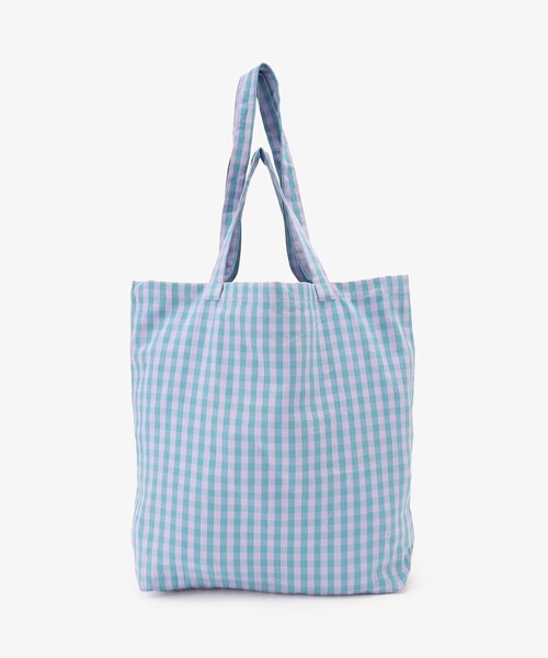 Afternoon Tea(アフタヌーンティー)の「【WEB限定】ギンガムチェックトートバッグL(トートバッグ・レディース・グリーン・ONE SIZE)」の2枚目の写真