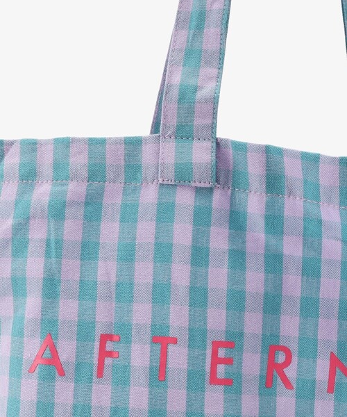 Afternoon Tea(アフタヌーンティー)の「【WEB限定】ギンガムチェックトートバッグL(トートバッグ・レディース・グリーン・ONE SIZE)」の5枚目の写真
