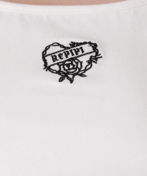 repipi armario（レピピ アルマリオ）の「【吸水速乾】チョーカーストラップキャミ（キャミソール・キッズ・ブラック/ホワイト/カモフラージュ・LARGE/MEDIUM/SMALL）」の5枚目の写真