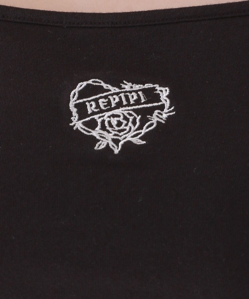 repipi armario（レピピ アルマリオ）の「【吸水速乾】チョーカーストラップキャミ（キャミソール・キッズ・ブラック/ホワイト/カモフラージュ・LARGE/MEDIUM/SMALL）」の6枚目の写真