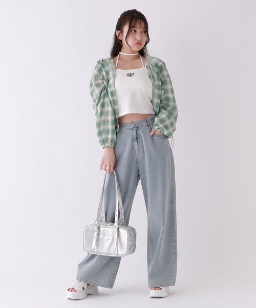 repipi armario（レピピ アルマリオ）の「【吸水速乾】チョーカーストラップキャミ（キャミソール・キッズ・ブラック/ホワイト/カモフラージュ・LARGE/MEDIUM/SMALL）」の15枚目の写真