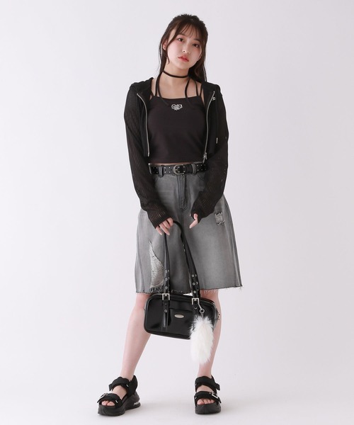 repipi armario（レピピ アルマリオ）の「【吸水速乾】チョーカーストラップキャミ（キャミソール・キッズ・ブラック/ホワイト/カモフラージュ・LARGE/MEDIUM/SMALL）」の16枚目の写真