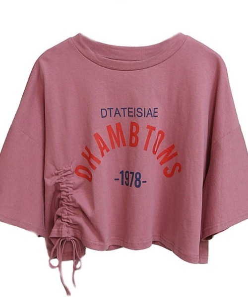 maison de LATIR(メゾンドラティール)の「ギャザーリボンロゴデザイン夏服Tシャツ イージーケア白Tシャツ(Tシャツ/カットソー・レディース・ブラック/オレンジ/ホワイト/ピンク/グリーン・ONESIZE)」の9枚目の写真