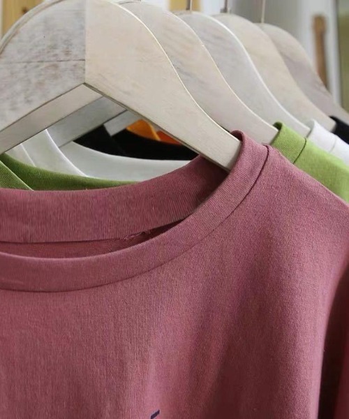 maison de LATIR(メゾンドラティール)の「ギャザーリボンロゴデザイン夏服Tシャツ イージーケア白Tシャツ(Tシャツ/カットソー・レディース・ブラック/オレンジ/ホワイト/ピンク/グリーン・ONESIZE)」の10枚目の写真