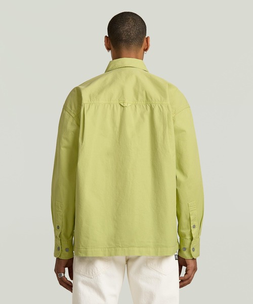 G-STAR(ジースター)の「Pleated Boxy Shirt Long Sleeve/オーバーサイズボクシーシルエットシャツジャケット(シャツ/ブラウス・メンズ・グリーン系その他・MEDIUM/LARGE/X-LARGE/SMALL/X-SMALL)」の4枚目の写真