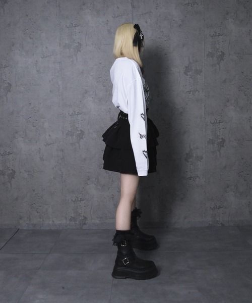 ハートクロス羽プリントロングTシャツ　アミリージュ　Amilige ハートクロス羽プリントロングTシャツ– A AM STUDIO