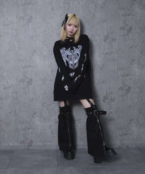 ハートクロス羽プリントロングTシャツ　アミリージュ　Amilige ハートクロス羽プリントロングTシャツ– A AM STUDIO