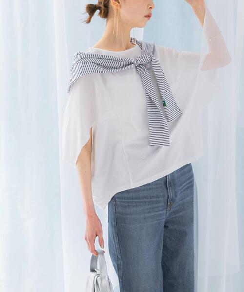 URBAN RESEARCH ROSSO WOMEN(アーバンリサーチ ロッソ)の「『一部WEB限定カラー』汗染防止5分袖ドルマンプルオーバー(Tシャツ/カットソー・レディース・グレー系その他/オフホワイト/ブルー/ネイビー/ブラウン/ボルドー・FREE)」の12枚目の写真