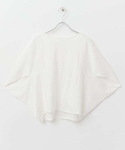 URBAN RESEARCH ROSSO WOMEN(アーバンリサーチ ロッソ)の「『一部WEB限定カラー』汗染防止5分袖ドルマンプルオーバー(Tシャツ/カットソー・レディース・グレー系その他/オフホワイト/ブルー/ネイビー/ブラウン/ボルドー・FREE)」の14枚目の写真