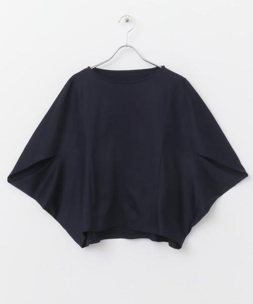 URBAN RESEARCH ROSSO WOMEN（アーバンリサーチ　ロッソ）の「『一部WEB限定カラー』汗染防止5分袖ドルマンプルオーバー（Tシャツ/カットソー・レディース・グレー系その他/オフホワイト/ブルー/ネイビー/ブラウン/ボルドー・FREE）」の8枚目の写真