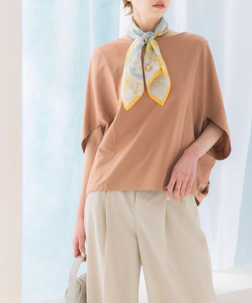 URBAN RESEARCH ROSSO WOMEN（アーバンリサーチ　ロッソ）の「『一部WEB限定カラー』汗染防止5分袖ドルマンプルオーバー（Tシャツ/カットソー・レディース・グレー系その他/オフホワイト/ブルー/ネイビー/ブラウン/ボルドー・FREE）」の14枚目の写真