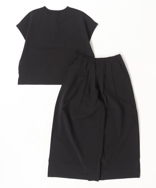 ブラウス シャツ 「THOUSAND MILE」 FRENCH SLEEVE SHIRTS＆WIDE PANTS SETフレンチスリーブシャツアンドス THOUSAND MILE】FRENCH SLEEVE SHIRT & WIDE PANTS SET/フレンチ