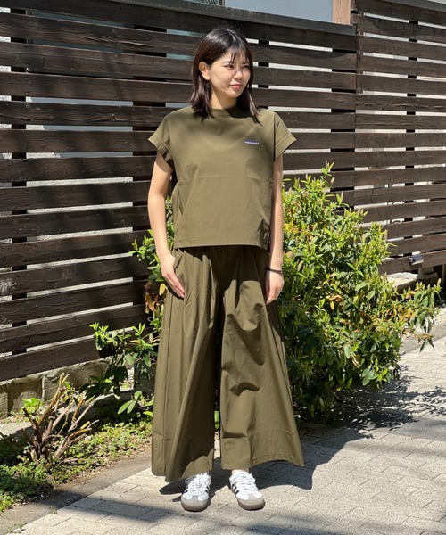 THOUSAND MILE(サウザンドマイル)の「【THOUSAND MILE】 FRENCH SLEEVE SHIRTS&WIDE PANTS SETフレンチスリーブシャツアンドスカートセット(シャツ/ブラウス・レディース・オリーブ/ブラック/チャコール/グレー・O/S)」の4枚目の写真