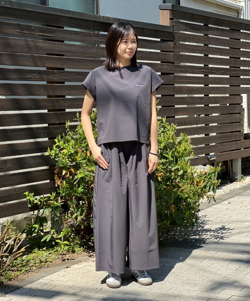 THOUSAND MILE(サウザンドマイル)の「【THOUSAND MILE】 FRENCH SLEEVE SHIRTS&WIDE PANTS SETフレンチスリーブシャツアンドスカートセット(シャツ/ブラウス・レディース・オリーブ/ブラック/チャコール/グレー・O/S)」の1枚目の写真