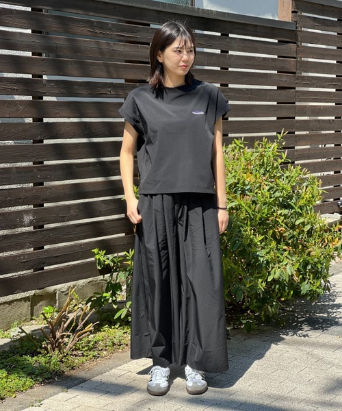 THOUSAND MILE(サウザンドマイル)の「【THOUSAND MILE】 FRENCH SLEEVE SHIRTS&WIDE PANTS SETフレンチスリーブシャツアンドスカートセット(シャツ/ブラウス・レディース・オリーブ/ブラック/チャコール/グレー・O/S)」の2枚目の写真