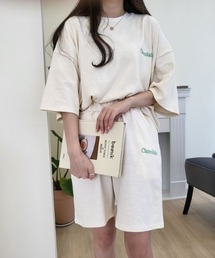 Teem Store（チームストア）の「【2点セット】ワンポイント刺繍 ルームウェア セットアップ（ルームウェア/パジャマ）」