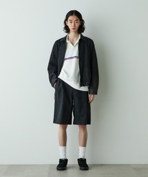 NANO universe（ナノユニバース）の「「HOTEL PALACE」オテルパラス レトロボーダーパイルスキッパーシャツ（Tシャツ/カットソー・メンズ）」