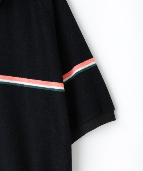 NANO universe(ナノユニバース)の「「HOTEL PALACE」オテルパラス レトロボーダーパイルスキッパーシャツ(Tシャツ/カットソー・メンズ・ブラック/ホワイト・M/L)」の14枚目の写真