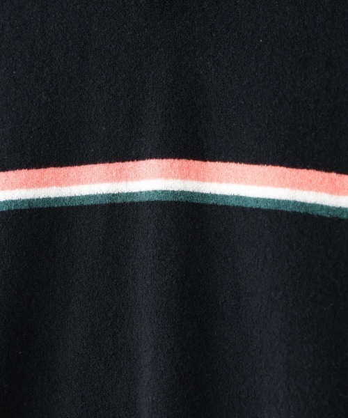 NANO universe(ナノユニバース)の「「HOTEL PALACE」オテルパラス レトロボーダーパイルスキッパーシャツ(Tシャツ/カットソー・メンズ・ブラック/ホワイト・M/L)」の16枚目の写真