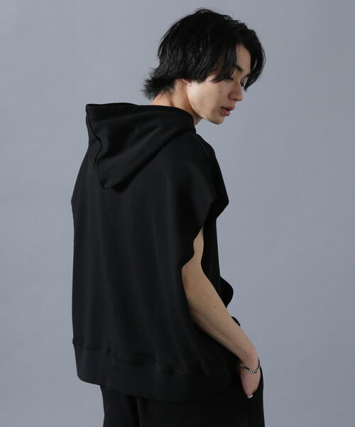 DANKE SCHON(ダンケシェーン)の「DankeSchon/ダンケシェーン/CHEMICAL SWEAT NOSLEEVE HOODIE(パーカー・メンズ・グレー/ブラック・M/L)」の6枚目の写真